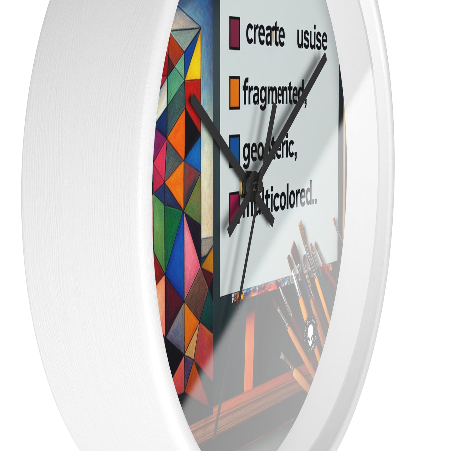 "Futuristic Metropolis: A Synthetic Cubism Cityscape" - The Alien Wall Clock Synthetic Cubism