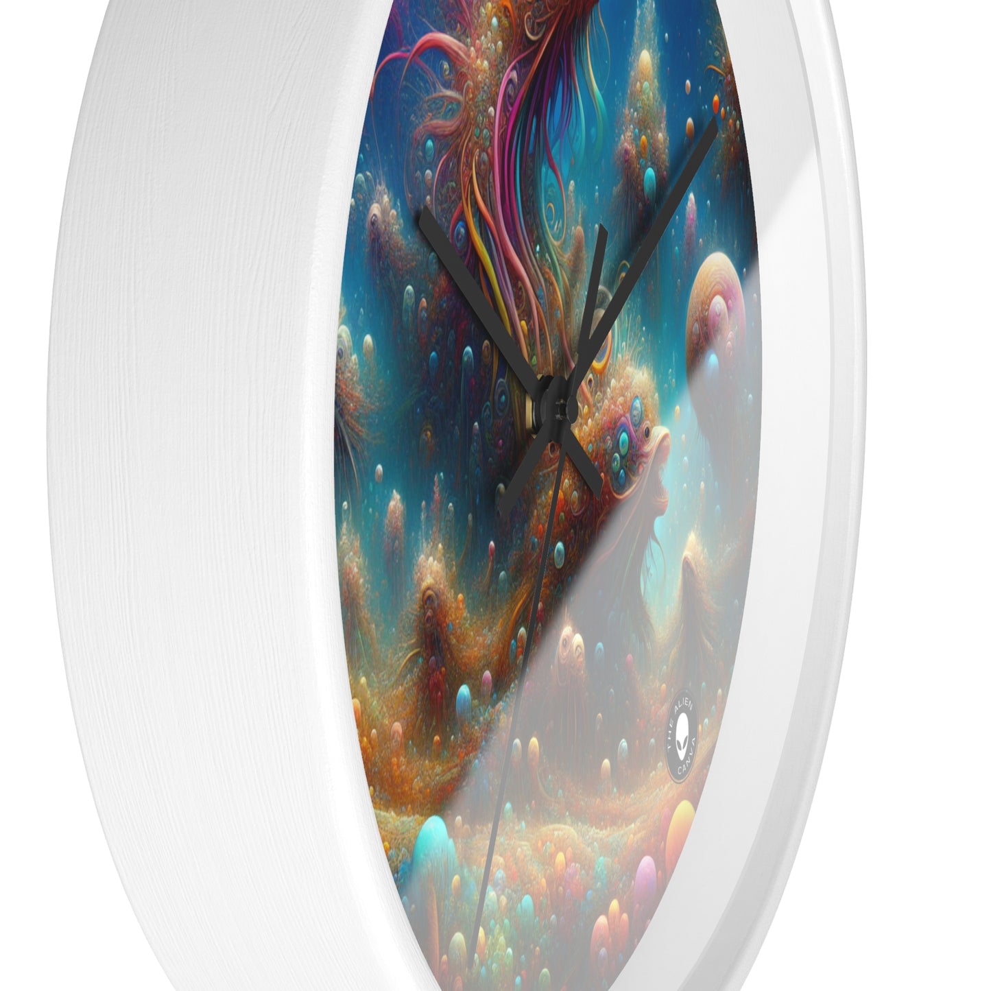 "Enchanting Aquatic Dreamscape" - The Alien Wall Clock