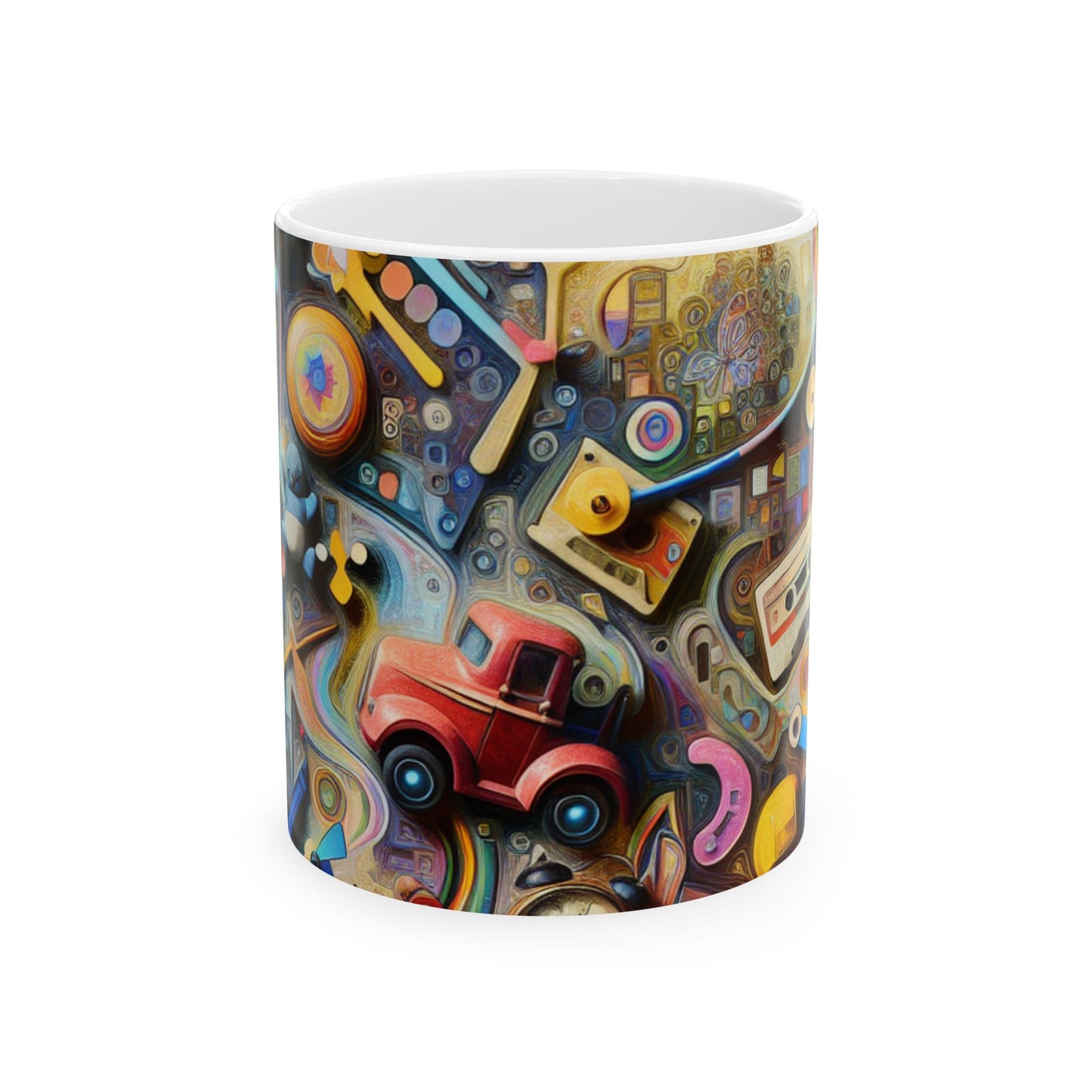 "Memory Lane: Un viaje nostálgico a través del tiempo" - Taza de cerámica The Alien de 11 oz