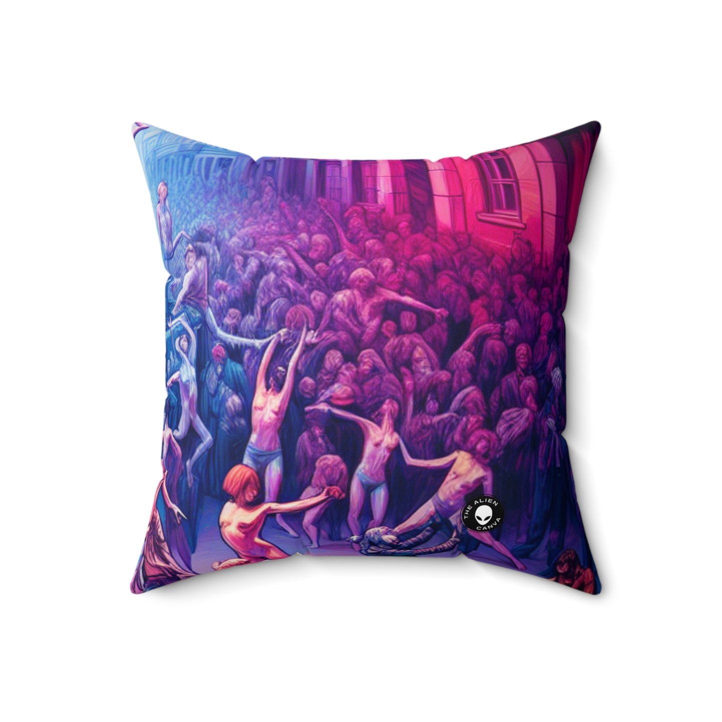 "Nature's Dance: An Immersive Visual Performance"- The Alien Spun Polyester Square Pillow Performance Art