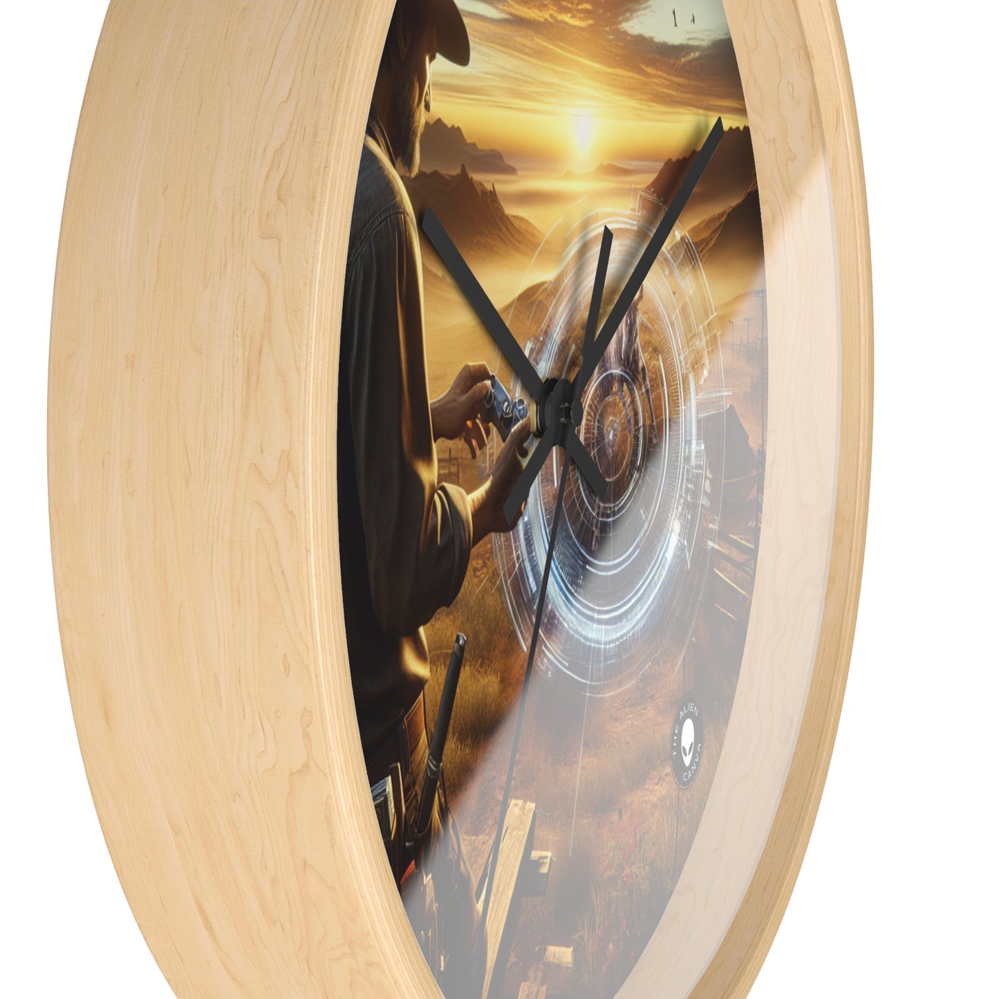 "Eternal Expressions: Portraits of Raw Emotion" - The Alien Wall Clock Photorealism