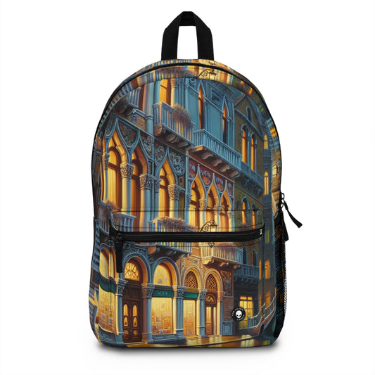 "Venetian Night: A Luminous Street Scene" - The Alien Backpack