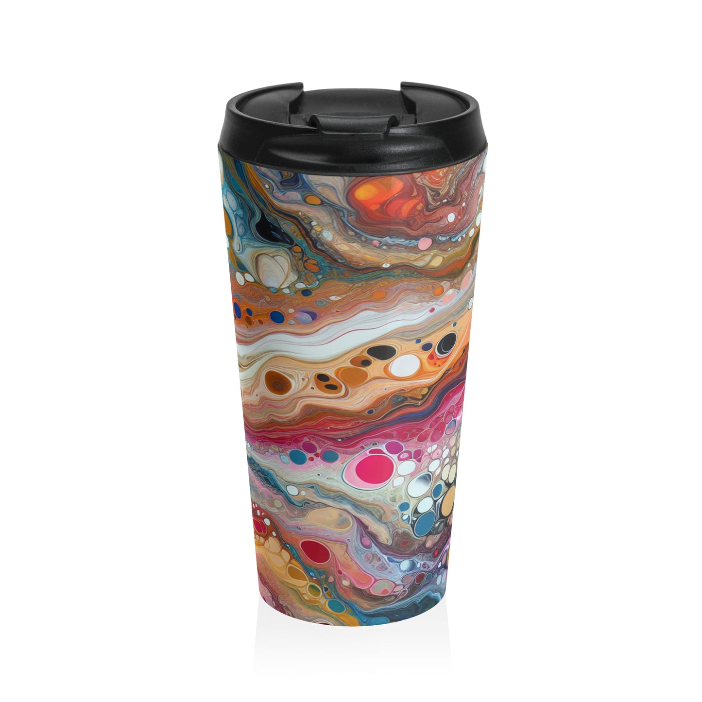 "Cosmic Colours: Creating a Mesmerizing Acrylic Pour Inspired by Celestial Nebulas" - The Alien Stainless Steel Travel Mug Acrylic Pouring