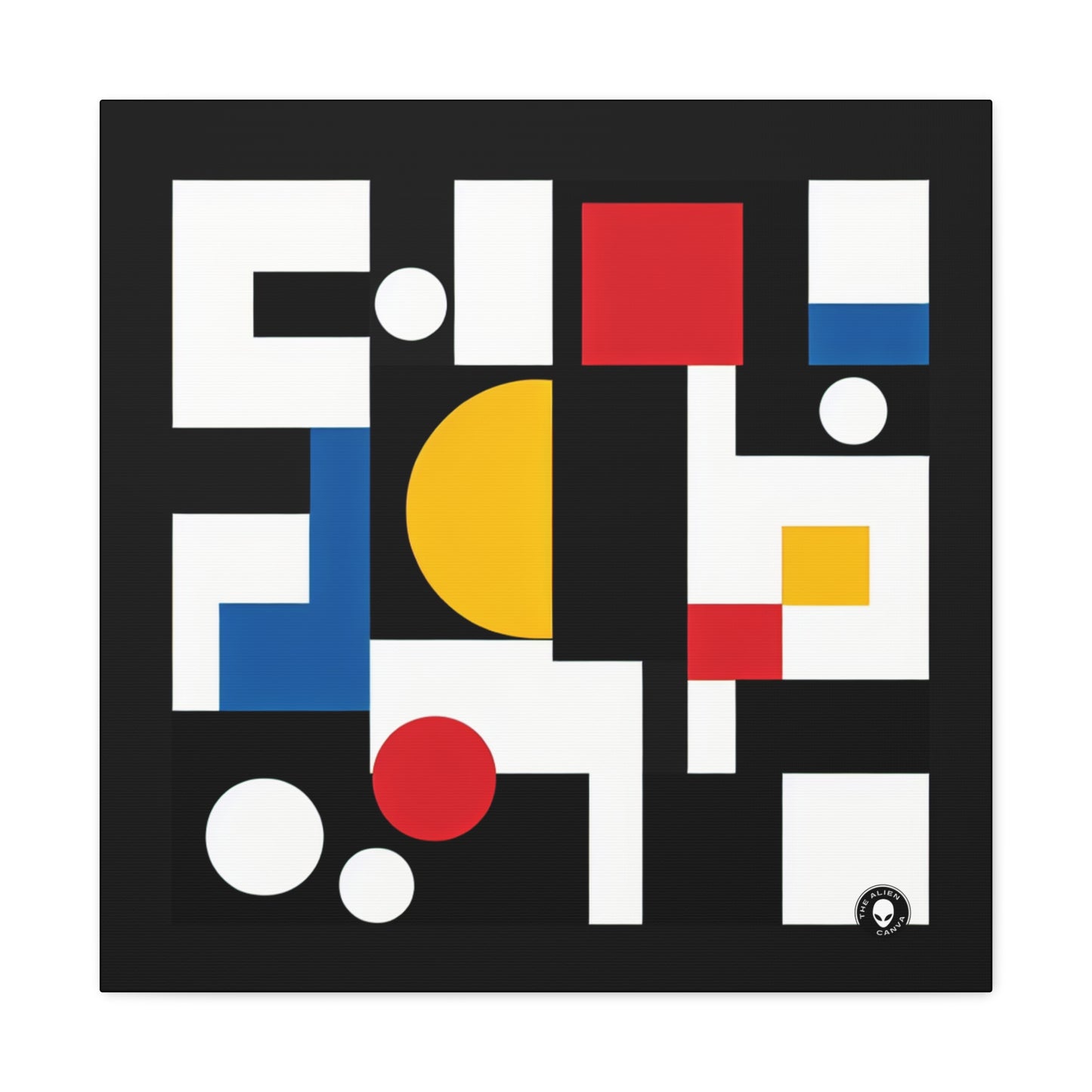 "Suprematic Harmony: Exploring Geometric Composition with Bold Colors" - The Alien Canva Suprematism