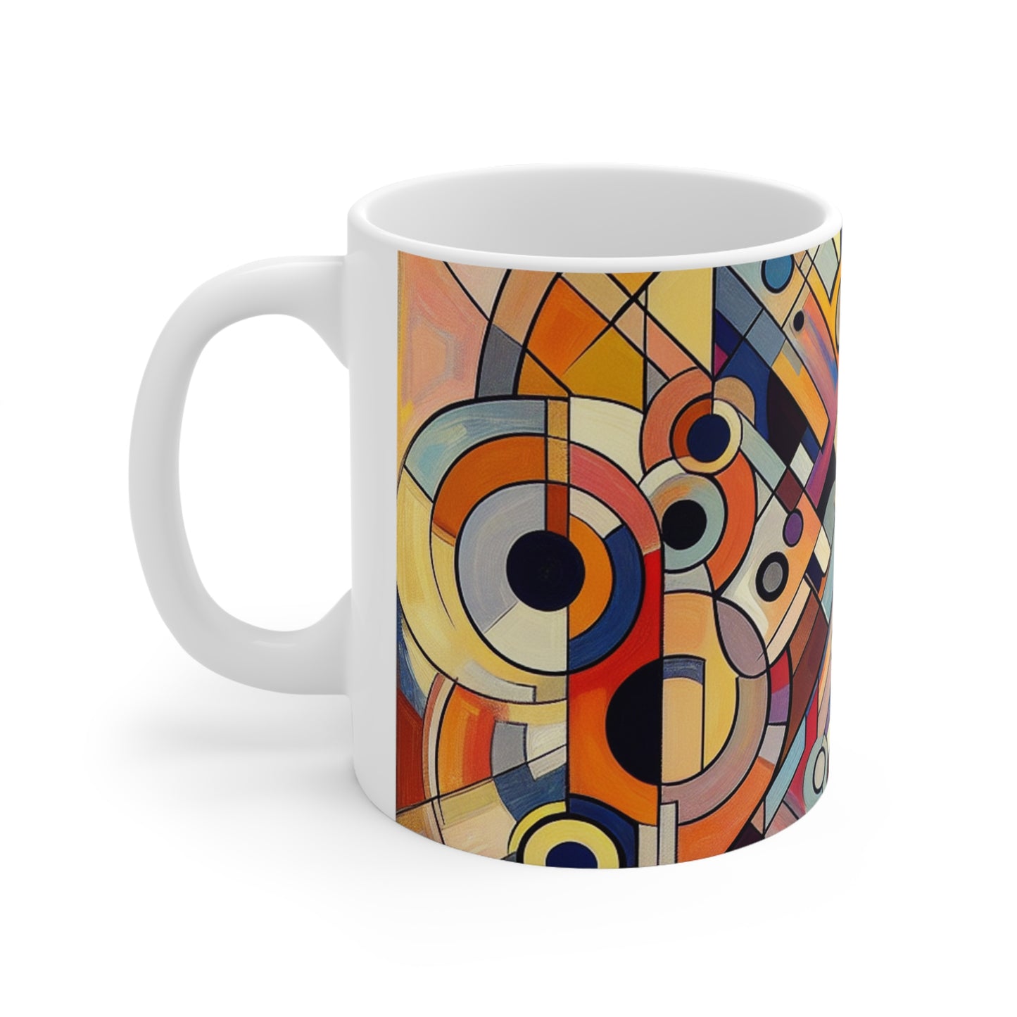 Caos y armonía: una danza visual - La taza de cerámica alienígena 11oz Arte abstracto