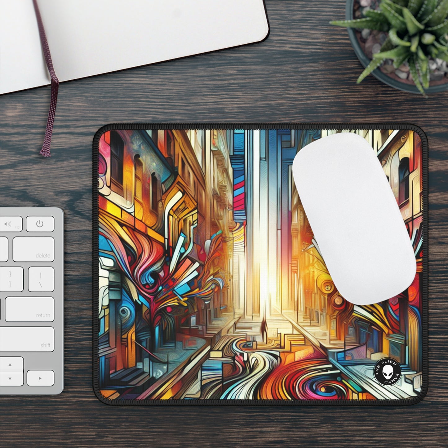 "Ecosistema urbano: una fusión de graffiti" - The Alien Gaming Mouse Pad Graffiti Art