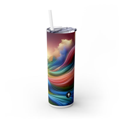 "Emotionally Charged Dreamscape" - The Alien Maars® Skinny Tumbler with Straw 20oz