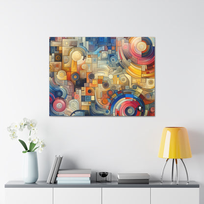 "Ritmos de la ciudad nocturna: una exploración urbana abstracta" - The Alien Canva Abstract Art