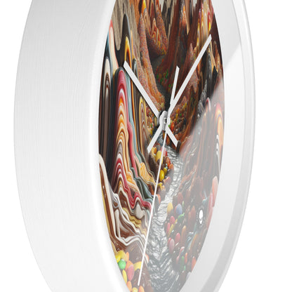 "Candyland: A Sweet Surrealistic Landscape" - The Alien Wall Clock