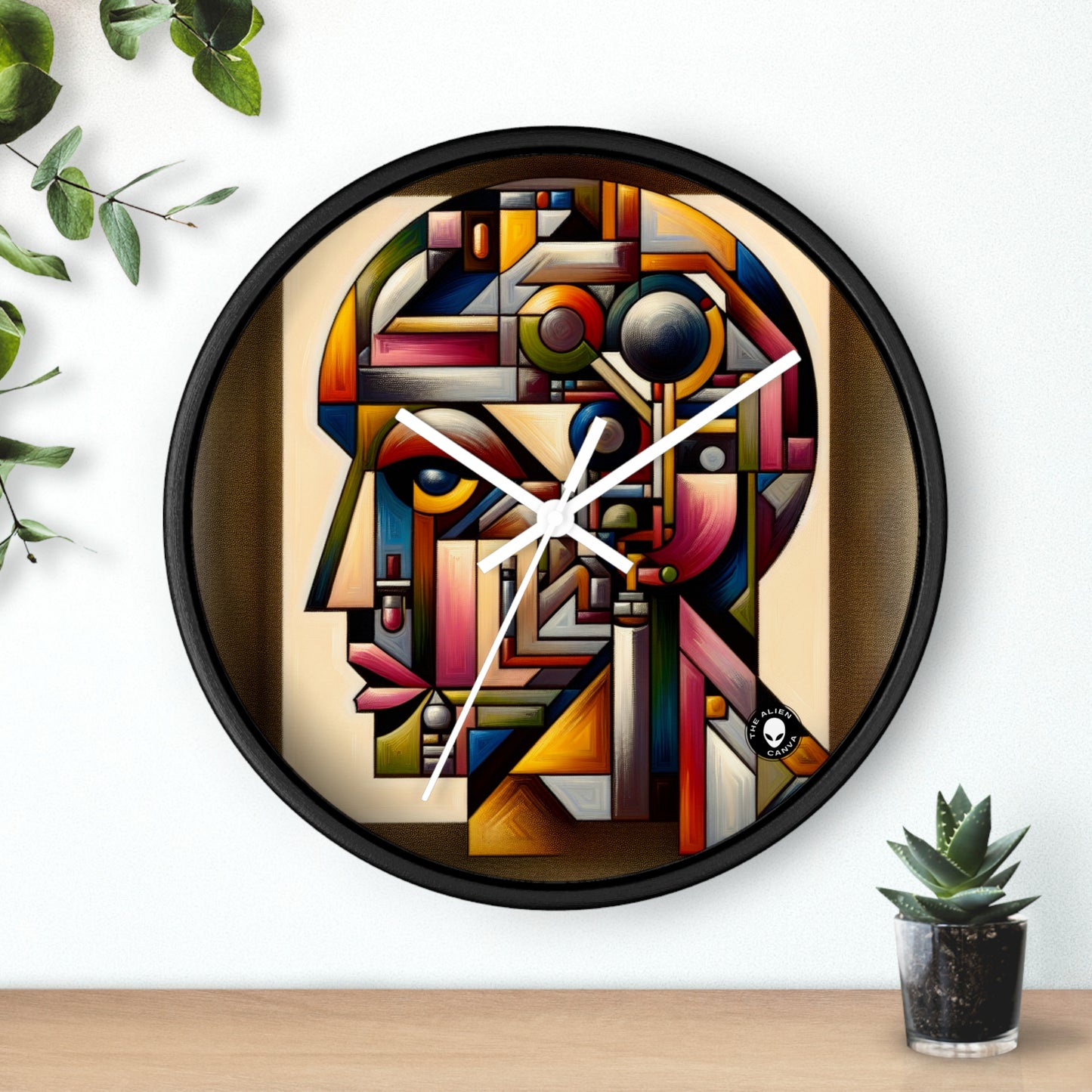 "Mi reflejo cubista" - El cubismo del reloj de pared alienígena