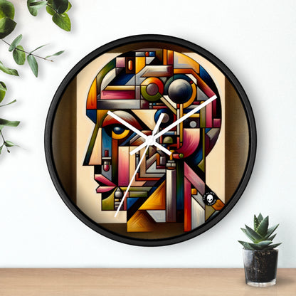 "Ma réflexion cubiste" - L'horloge murale extraterrestre Cubisme