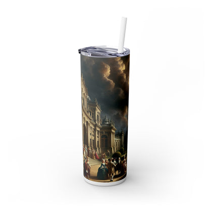 "Banquet royal dans un palais baroque" - The Alien Maars® Skinny Tumbler avec paille 20oz Baroque