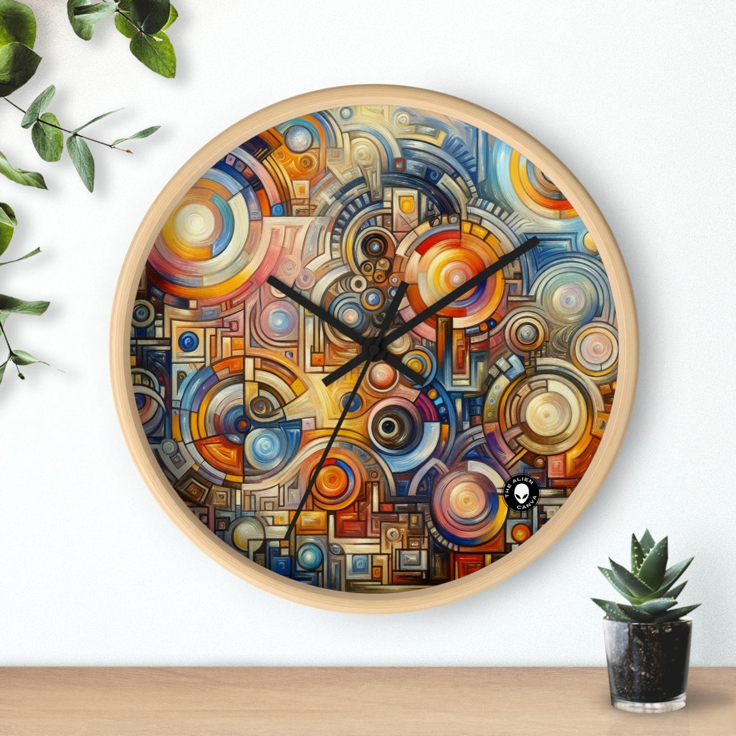 "Raíces del resplandor: una exploración artística del crecimiento y la transformación personal" - El simbolismo del reloj de pared alienígena