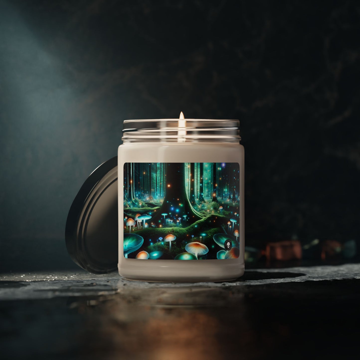 "Nuit enchantée dans la forêt fongique" - Bougie parfumée au soja Alien 9oz