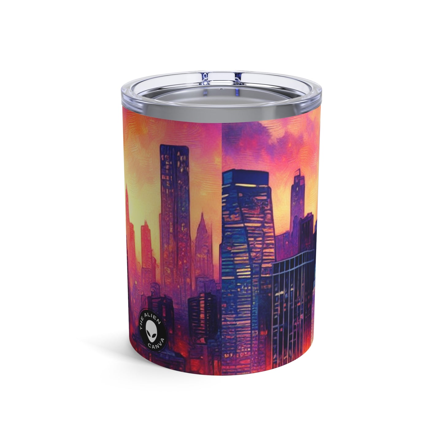 Hidden Oasis: A Spontaneous Impressionism Masterpiece in Vibrant Hues - The Alien Tumbler 10oz Impressionism