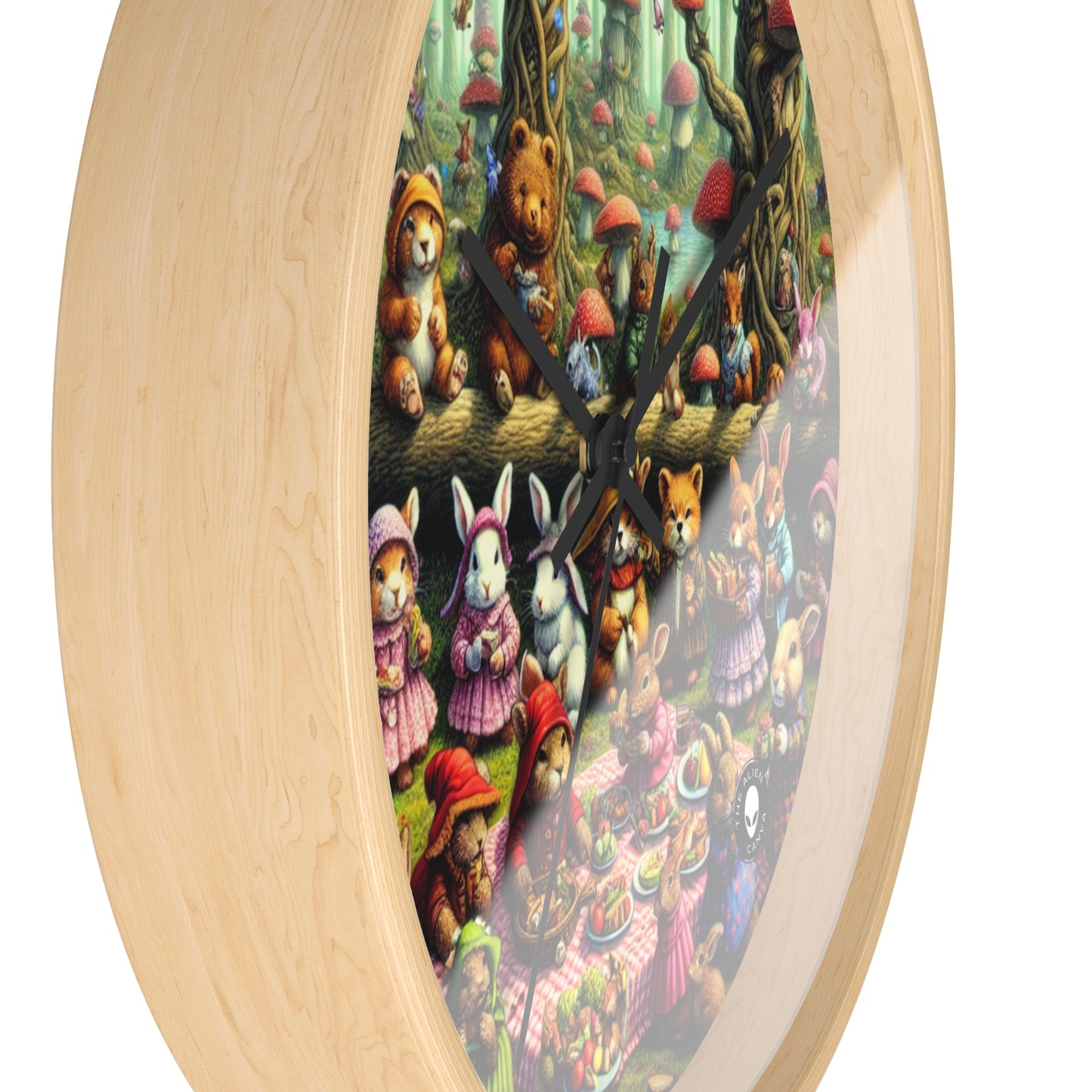 "Fantastical Forest Picnic: Animal Fashion Show" - The Alien Wall Clock