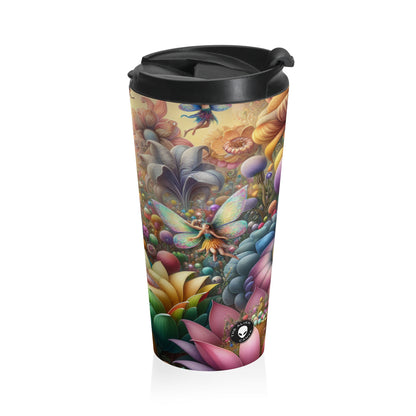 "Enchanted Garden: Where Fairies Dance" - The Alien Stainless Steel Travel Mug