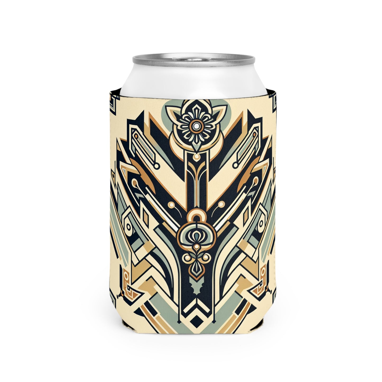 "Noches glamorosas: un paisaje urbano Art Deco" - The Alien Can Cooler Sleeve Art Deco