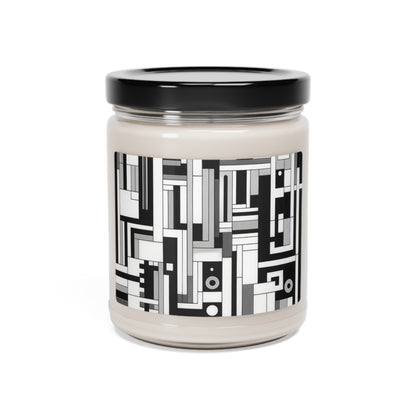 "De Stijl in Black and White" - The Alien Scented Soy Candle 9oz De Stijl Style