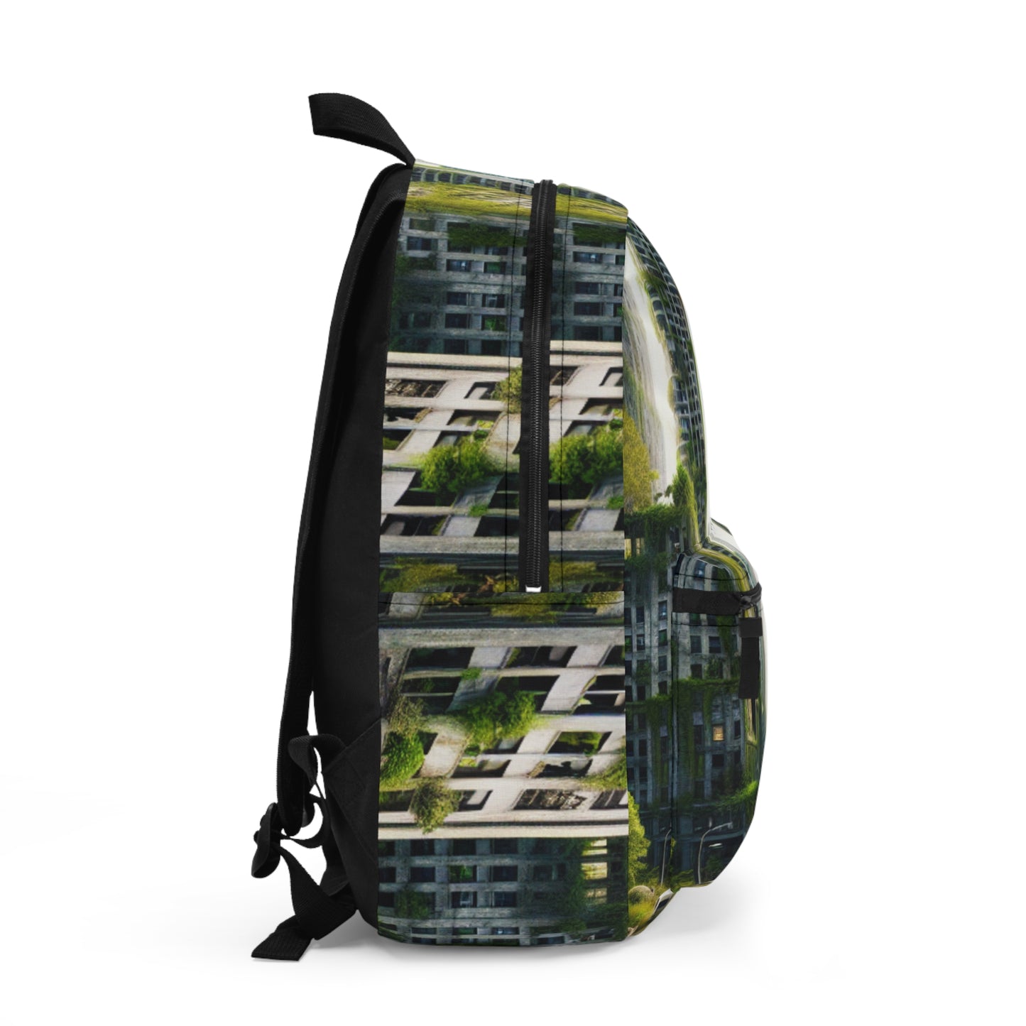 "Nature's Reclamation: A Futuristic Urban Jungle" - The Alien Backpack