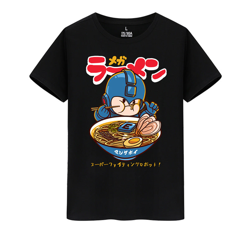 Printed pork bone ramen short sleeve