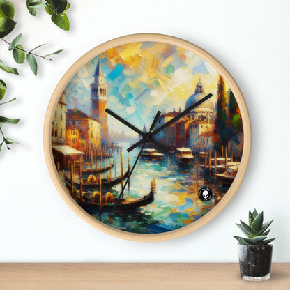 "Serenity in the City: Capturing the Golden Hour" - The Alien Wall Clock Impressionism