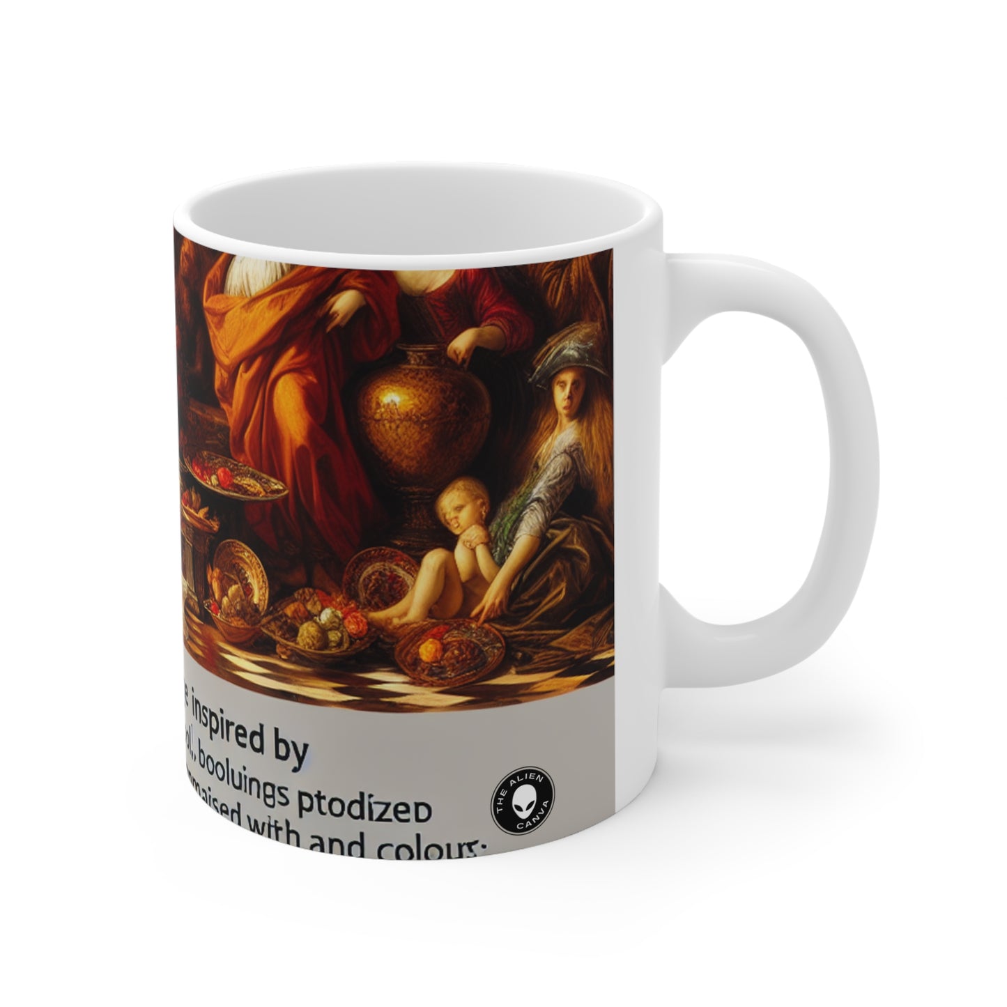 Ensueño veneciano: un homenaje contemporáneo a la vibrante elegancia de la escuela veneciana - The Alien Ceramic Mug 11oz Venetian School