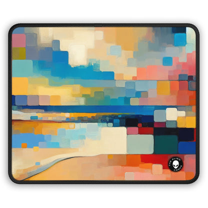 "Sunset Serenity: Pintura de campo de color pastel suave" - ​​The Alien Gaming Mouse Pad Pintura de campo de color