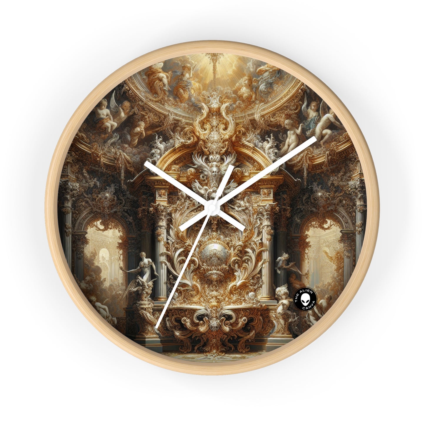 "Baroque Banquet: A Feast of Opulence" - The Alien Wall Clock Baroque