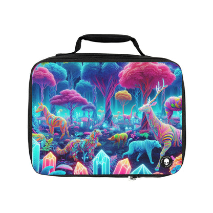 "Glowing Enchantment: Neon Forest"- The Alien Lunch Bag