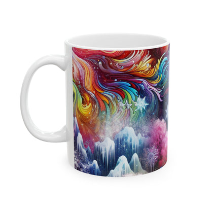 « Chroniques du changement : une tapisserie intemporelle » – Tasse en céramique Alien 11 oz