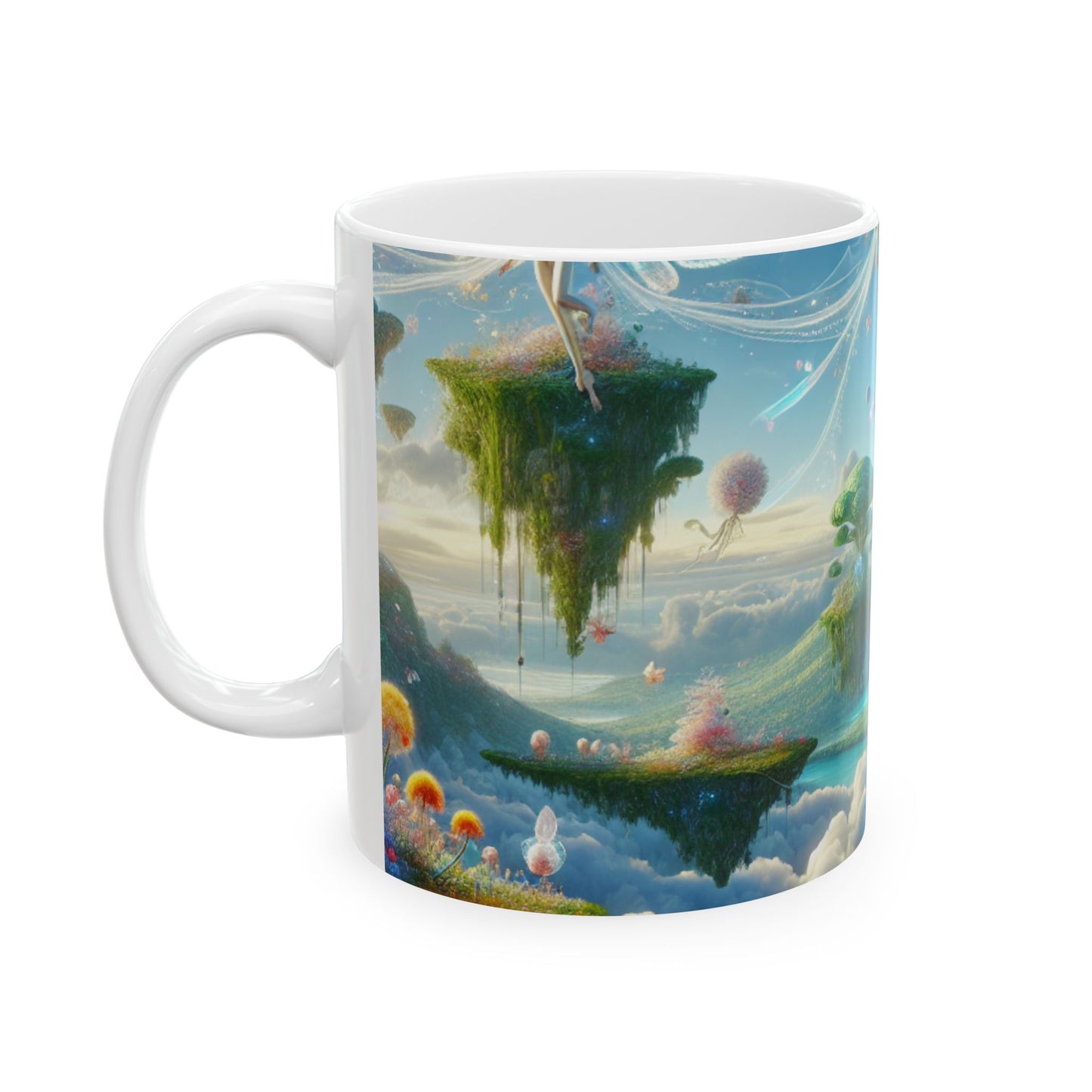 Taza de cerámica alienígena de 11 oz "Enchanted Sky Realms"