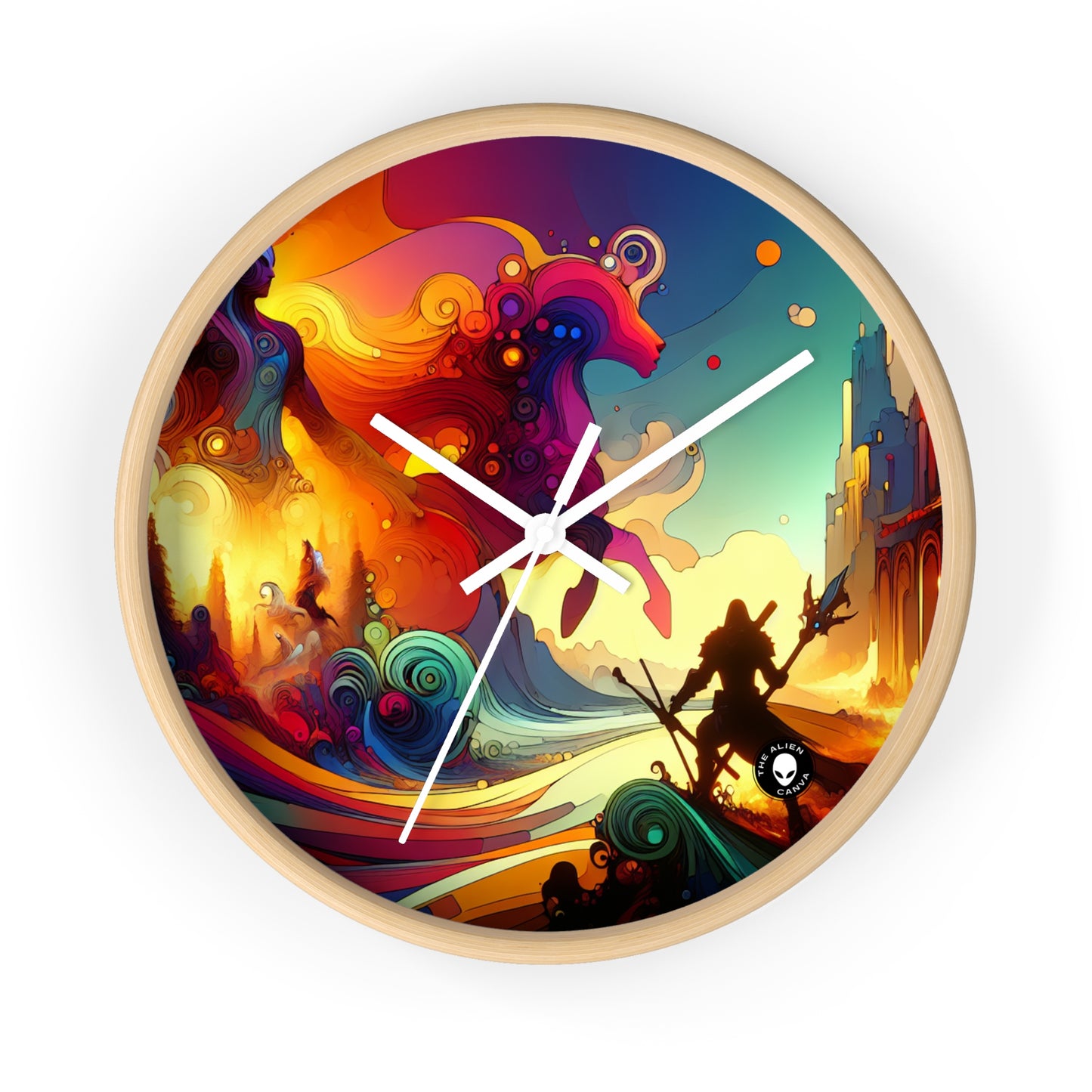 "Crossovers Clash : La bataille ultime des dimensions" - L'art du jeu vidéo de l'horloge murale extraterrestre