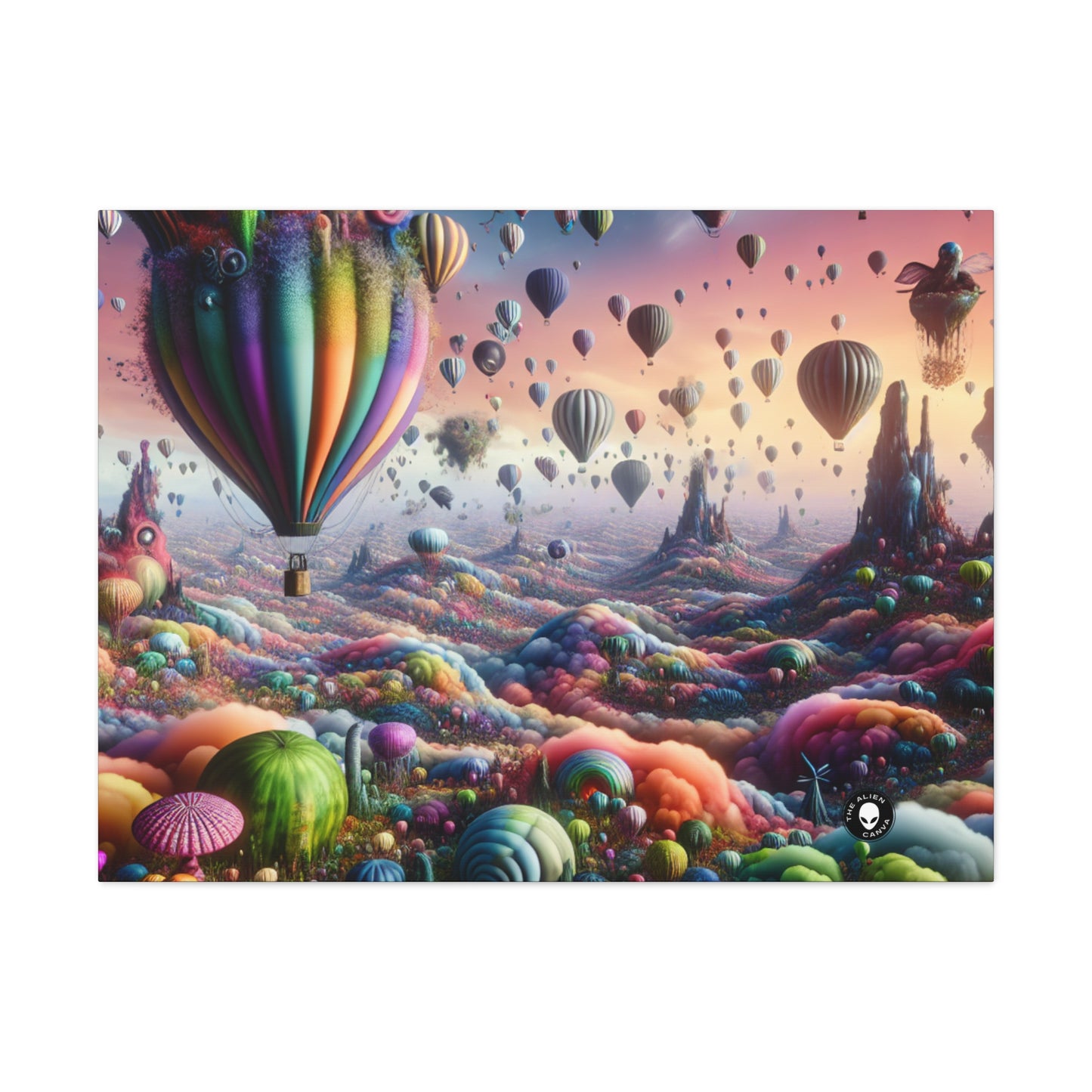 "Whimsical Sky: A Surreal Balloon Adventure" - The Alien Canva