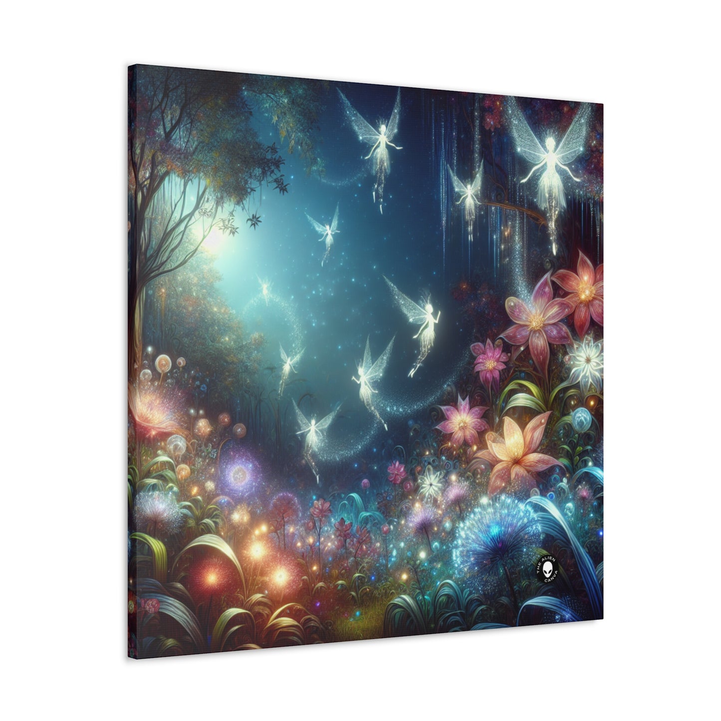 "Bosque de flores encantado a la luz de la luna" - The Alien Canva