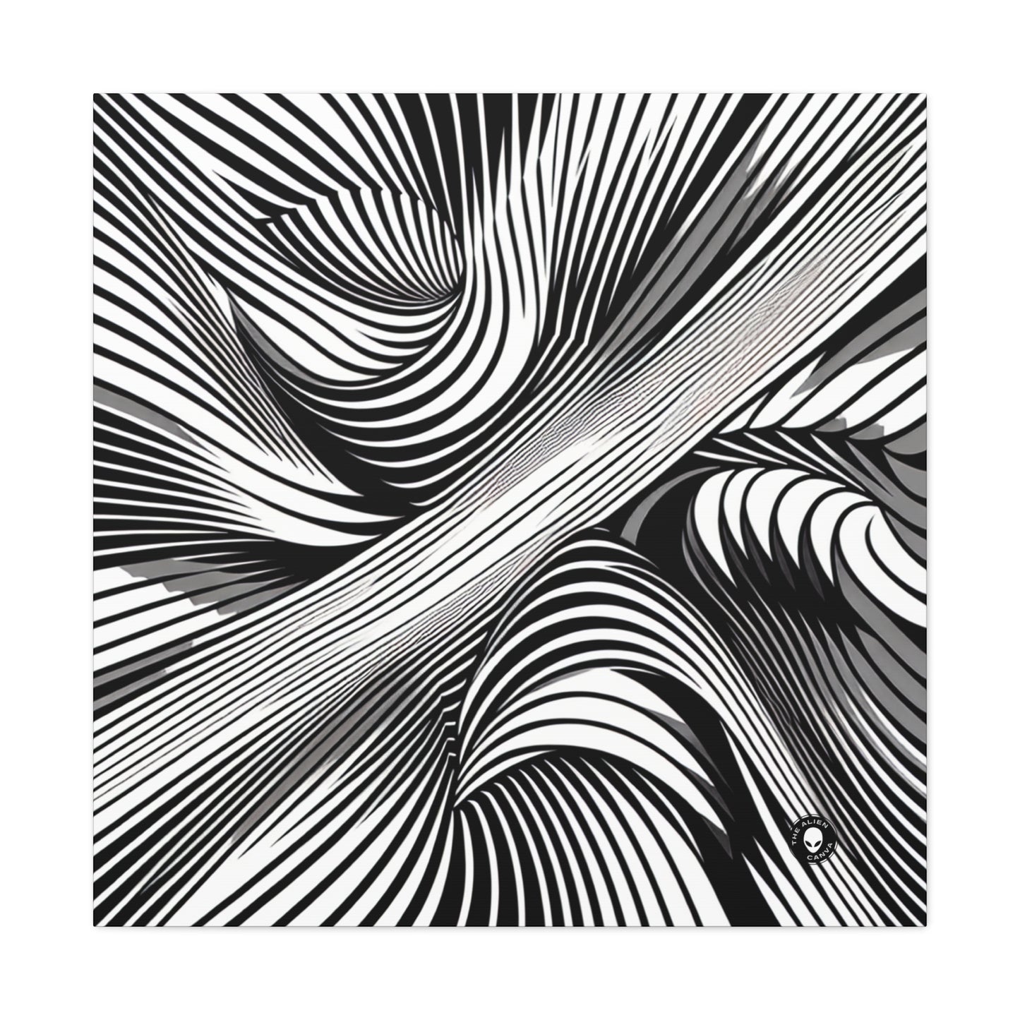 "Motion Embodied: Exploring Dynamic Illusion through Op Art" - The Alien Canva Op Art