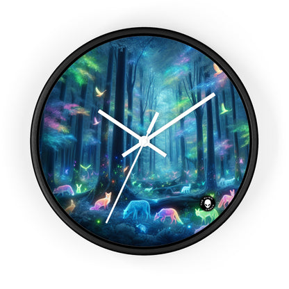 "Enchanted Rainbow Forest" - The Alien Wall Clock