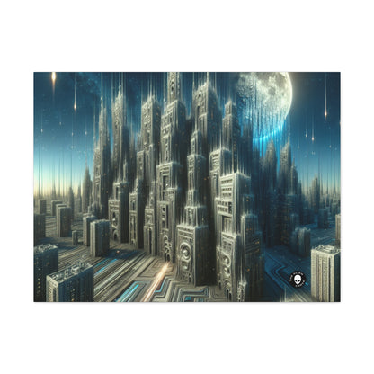 "Nighttime Cityscape Melt" - The Alien Canva