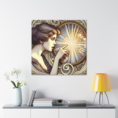 "Reflection of Beauty" - The Alien Canva Art Nouveau