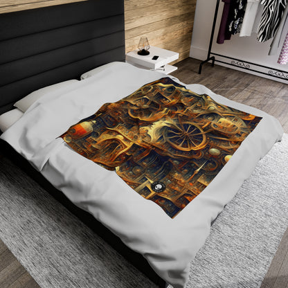 "Unity in Vibrant Harmony: An Abstract Metaphysical Exploration" - The Alien Velveteen Plush Blanket Metaphysical Art