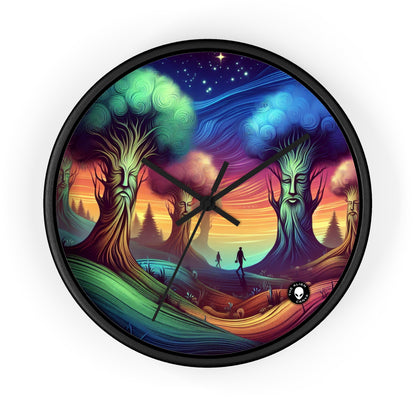 "Whispering Trees: Secrets of the Mystic Forest" - The Alien Wall Clock