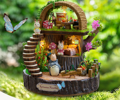 Fantasy forest wooden assembled handmade diy house hot sale couples commemorative Chinese Valentine's Day birthday gift