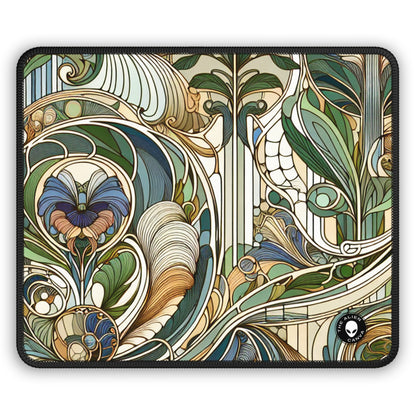 "Moonlit Enchantment: A Mystical Serenade in Art Nouveau" - The Alien Gaming Mouse Pad Art Nouveau