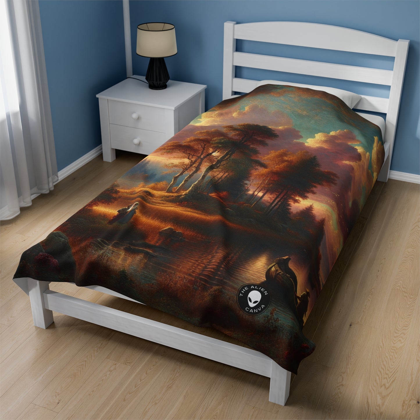 "Whispers of Love in the Enchanted Forest" - The Alien Velveteen Plush Blanket Romanticism