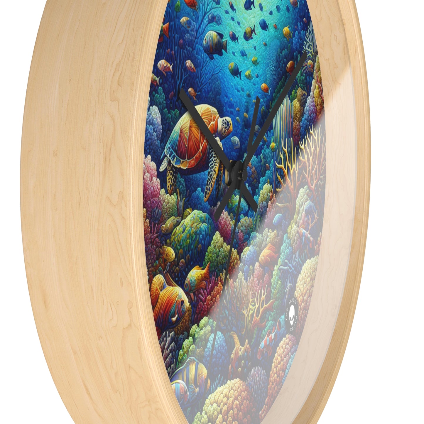 "Marine Paradise: Colorful Coral Reef Wildlife" - The Alien Wall Clock