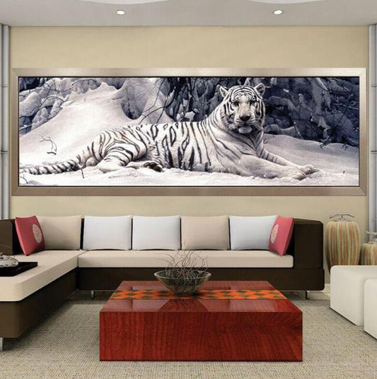 Peinture Diamant XXL - Le Tigre Blanc