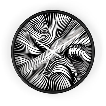 "Movimiento incorporado: exploración de la ilusión dinámica a través del arte óptico" - The Alien Wall Clock Op Art