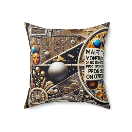 "Transgressive Art: Defying Norms and Expectations" - The Alien Spun Polyester Square Pillow Transgressive Art Style