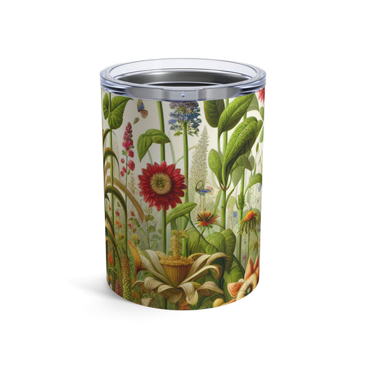 "Enchanted Garden: A Whimsical Scene" - The Alien Tumbler 10oz