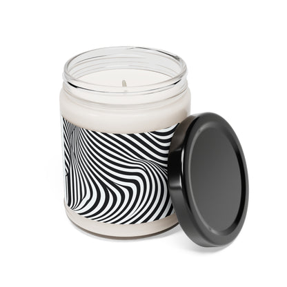 "Optical Illusion Wave" - ​​La bougie de soja parfumée Alien 9oz Op Art Style